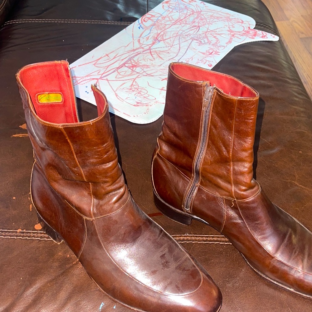 Florsheim maroon Royal Imperial Boots size 11 (pair)